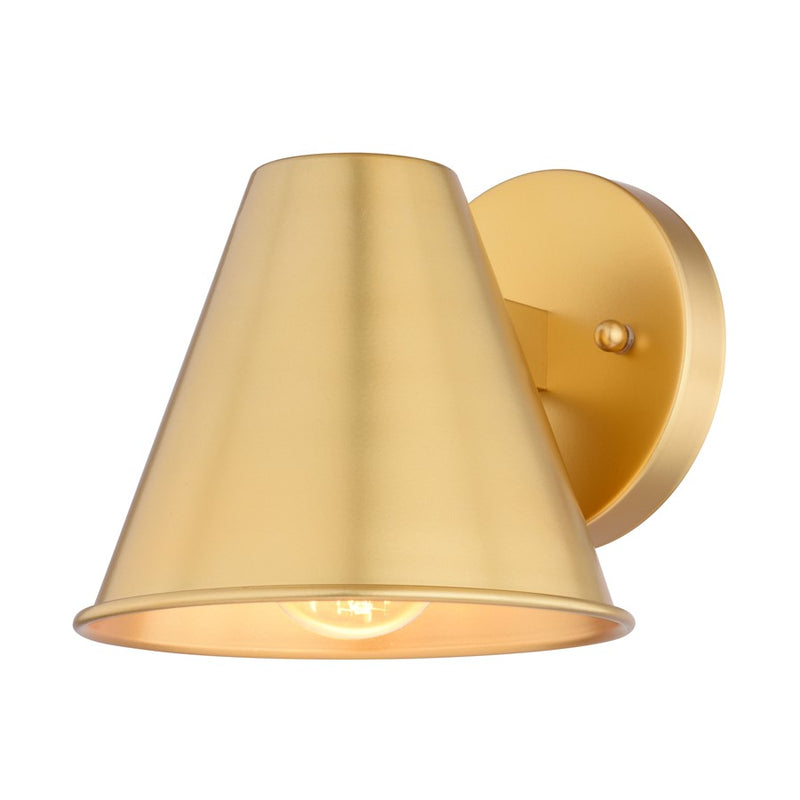Vaxcel Smith 6.5"W Outdoor Wall Light, Gold/Gold - T0793