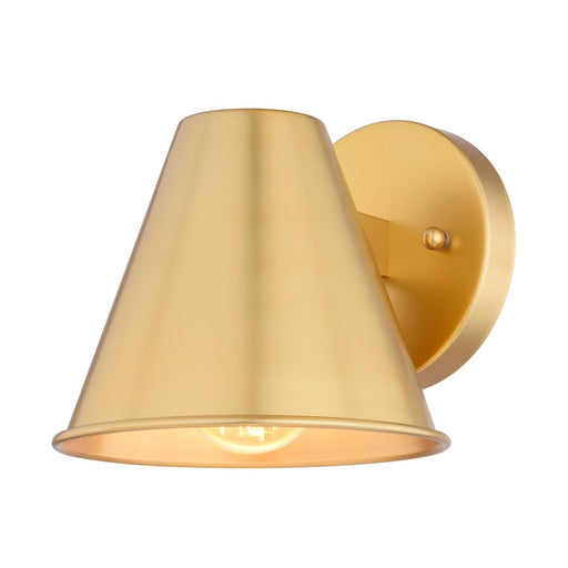 Vaxcel Smith 6.5"W Outdoor Wall Light, Gold/Gold - T0793