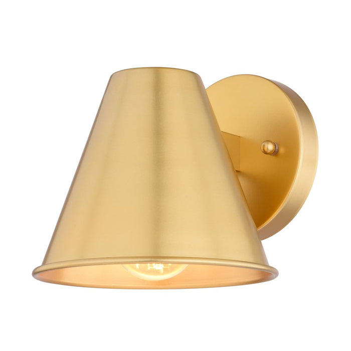 Vaxcel Smith 6.5"W Outdoor Wall Light, Gold/Gold - T0793