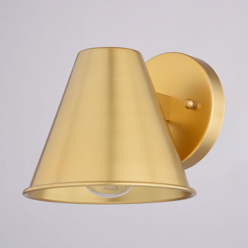 Vaxcel Smith 6.5"W Outdoor Wall Light, Gold/Gold