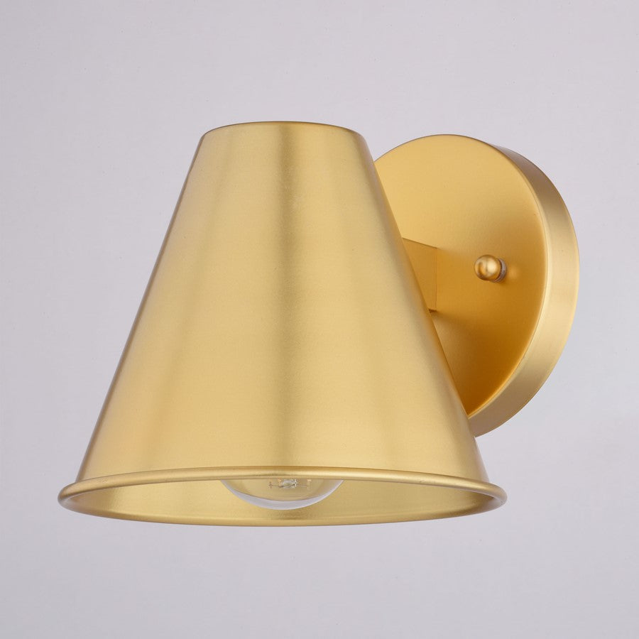 Vaxcel Smith 6.5"W Outdoor Wall Light, Gold/Gold