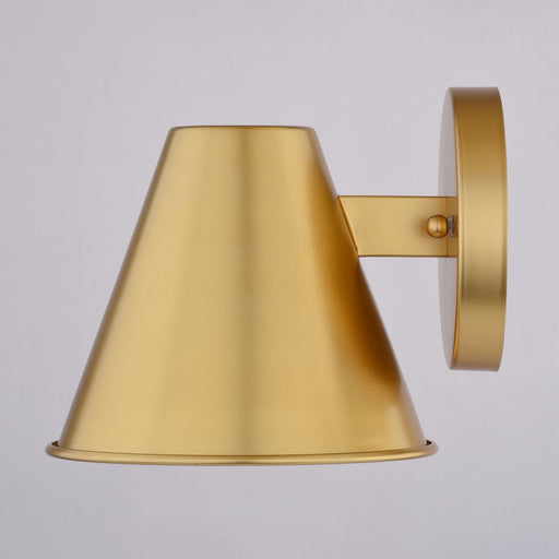 Vaxcel Smith 6.5"W Outdoor Wall Light, Gold/Gold