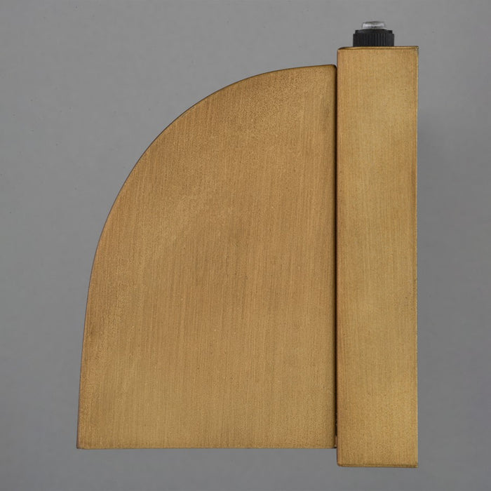 Vaxcel Walsh 7"W Outdoor Wall Light, Warm Brass/Gold