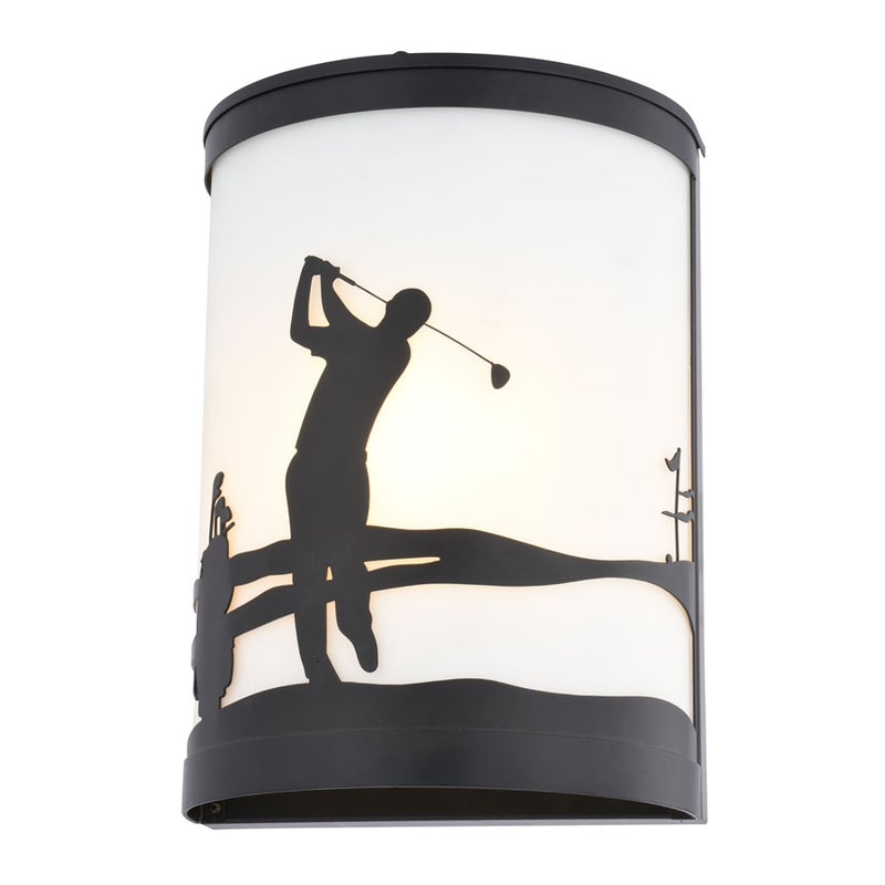 Vaxcel Links 8"W Indoor/Outdoor Wall Light, Black/Black - T0795