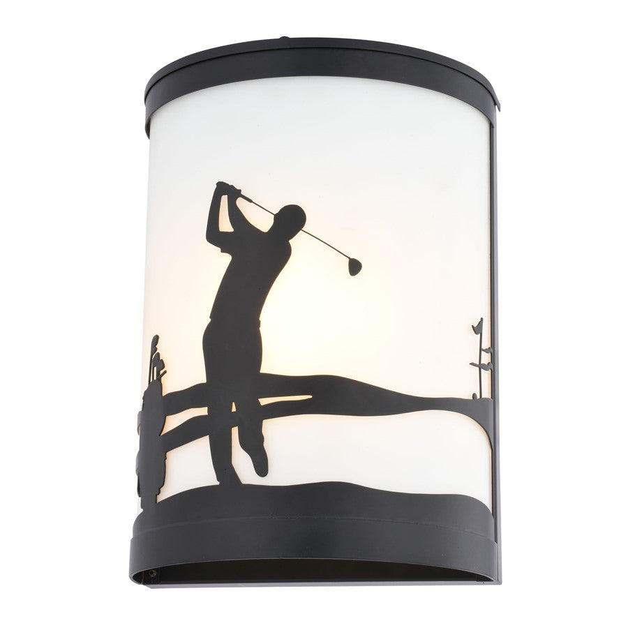 Vaxcel Links 8"W Indoor/Outdoor Wall Light, Black/Black - T0795