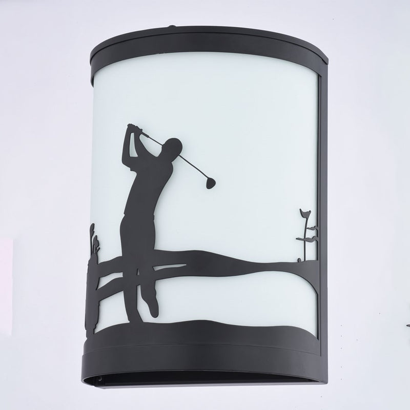 Vaxcel Links 8"W Indoor/Outdoor Wall Light, Black/Black