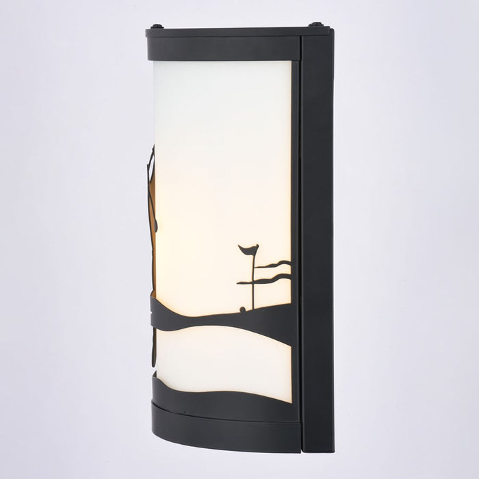 Vaxcel Links 8"W Indoor/Outdoor Wall Light, Black/Black