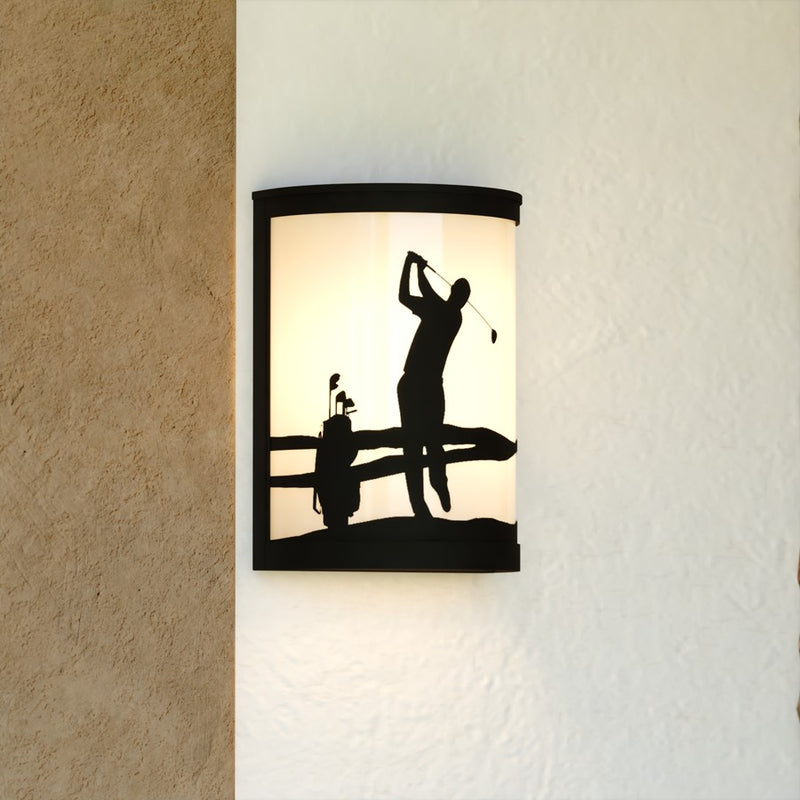 Vaxcel Links 8"W Indoor/Outdoor Wall Light, Black/Black