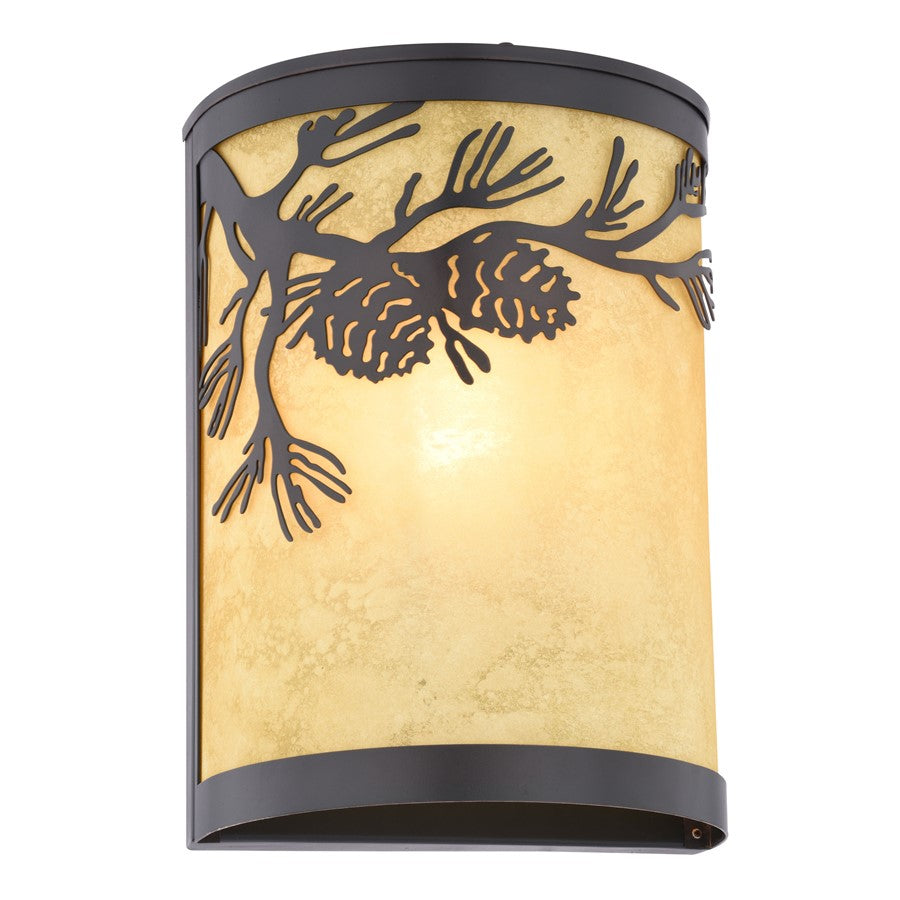 Vaxcel Douglas 8"W Indoor/Outdoor Wall Light, Warm Bronze/Brown - T0796