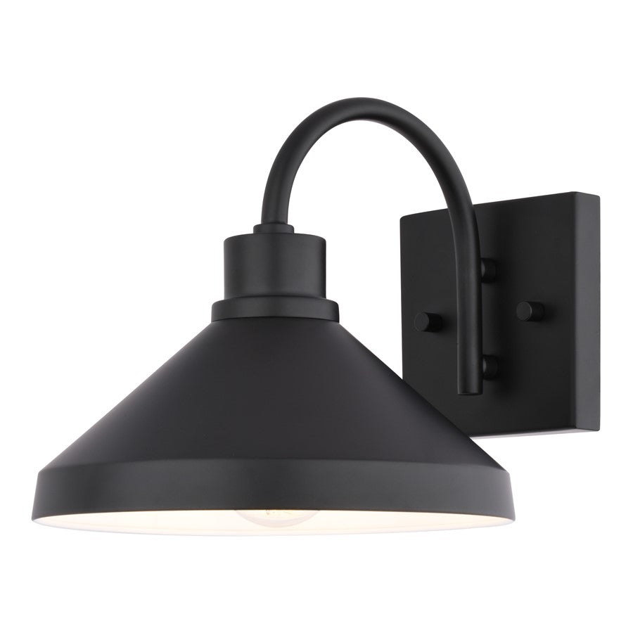 Vaxcel Highland Park 9" Outdoor Wall Light, Matte Black/White - T0801