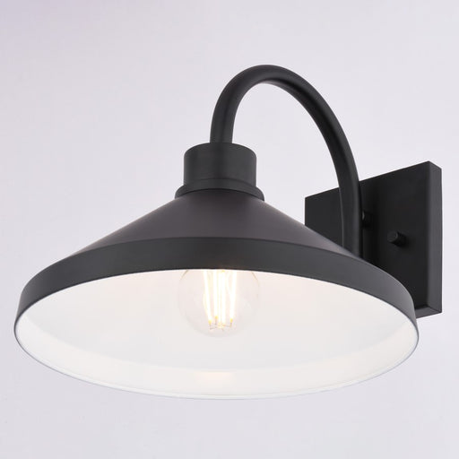 Vaxcel Highland Park 11.25" Outdoor Wall Light Matte Black/White