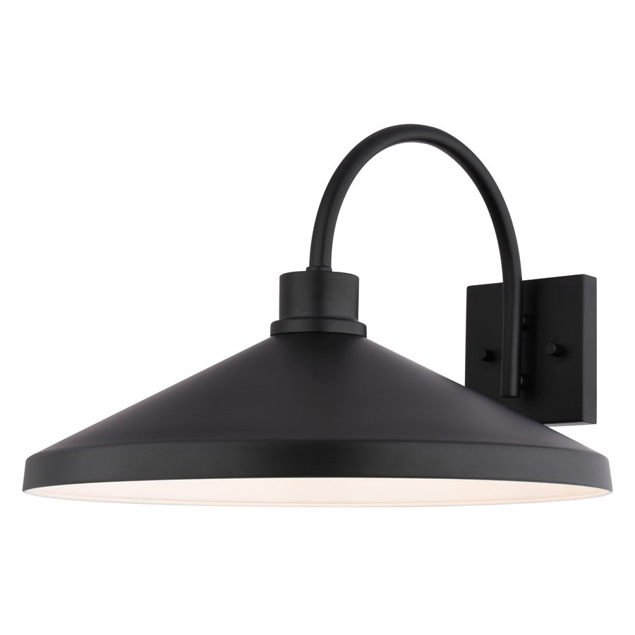 Vaxcel Highland Park 17" Outdoor Wall Light Matte Black/White - T0803
