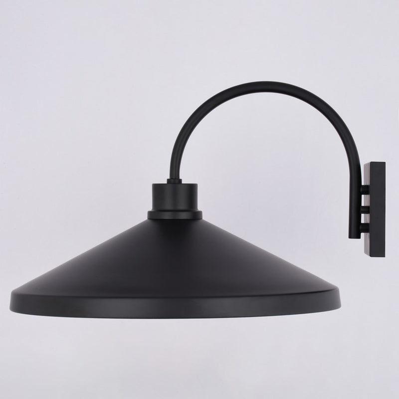 Vaxcel Highland Park 17" Outdoor Wall Light Matte Black/White