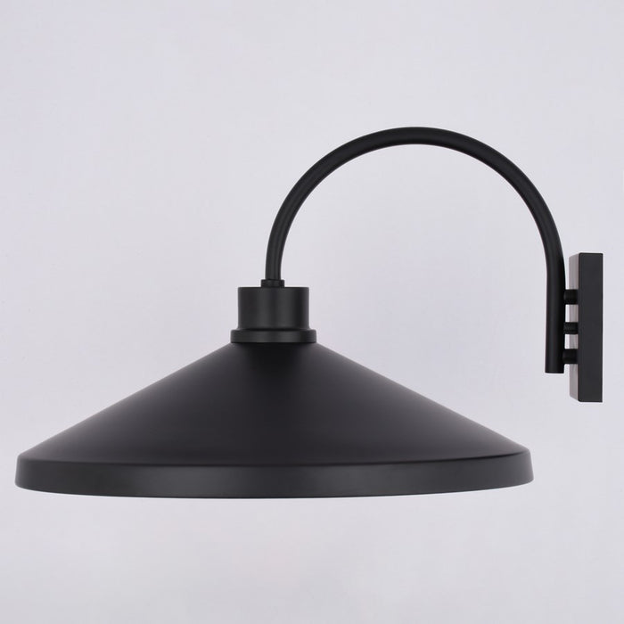 Vaxcel Highland Park 17" Outdoor Wall Light Matte Black/White