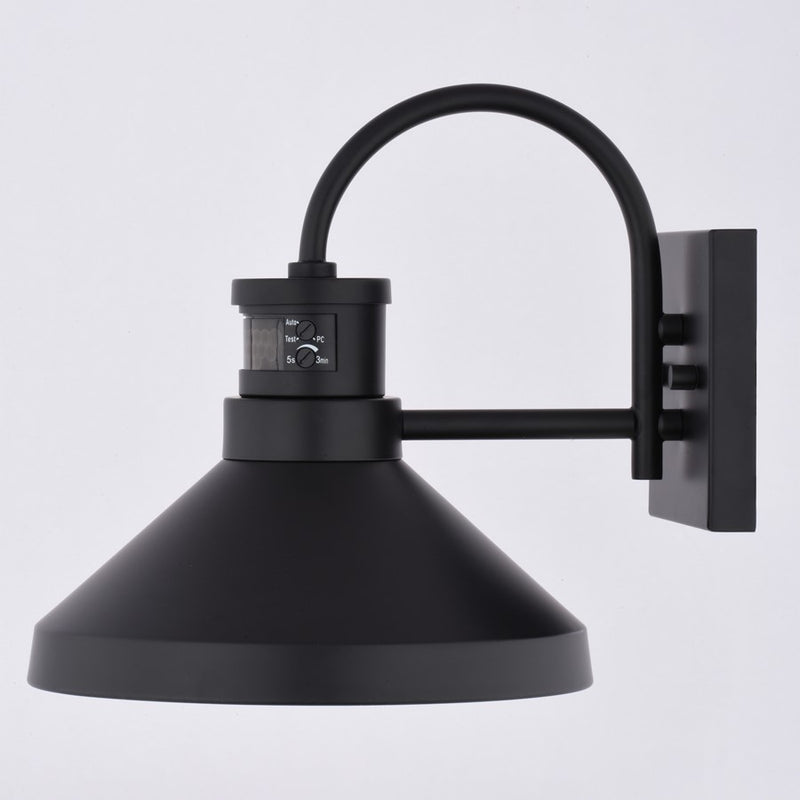 Vaxcel Highland Park 9" Outdoor Motion Sensor, Matte Black/White