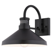 Vaxcel Highland Park 11.25" Outdoor Motion Sensor, Matte Black/White - T0805