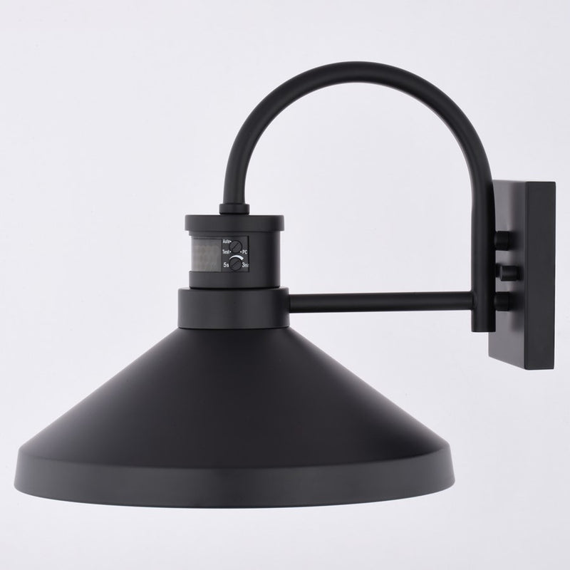 Vaxcel Highland Park 11.25" Outdoor Motion Sensor, Matte Black/White