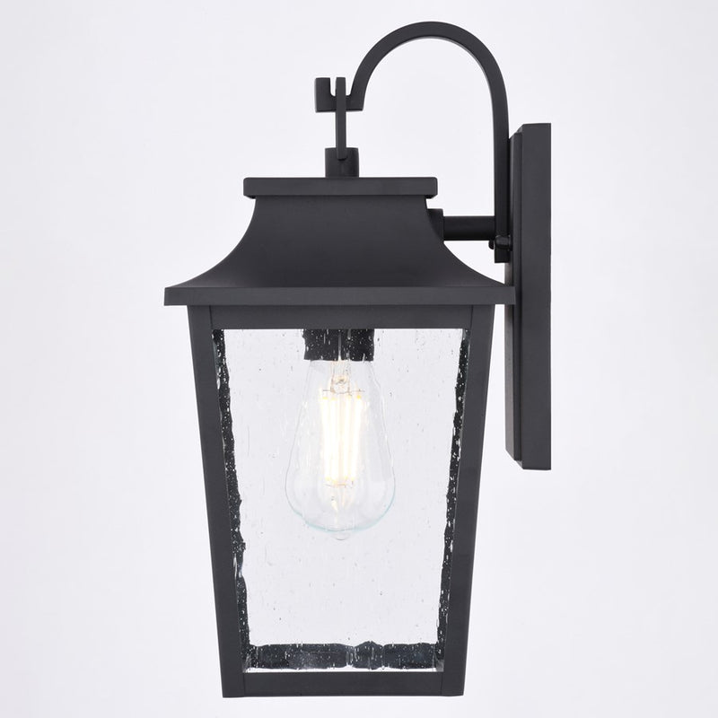 Vaxcel Irving Park 13.75" H Outdoor Wall Light Textured Black