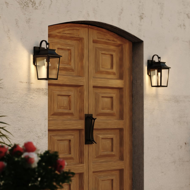 Vaxcel Irving Park 13.75" H Outdoor Wall Light Textured Black