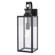 Vaxcel Clinton 18.25" H Outdoor Motion Sensor Wall Light Matte Black - T0807