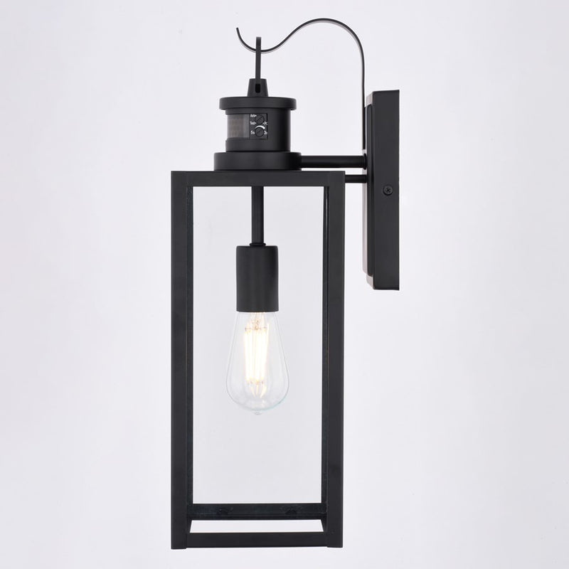Vaxcel Clinton 18.25" H Outdoor Motion Sensor Wall Light Matte Black