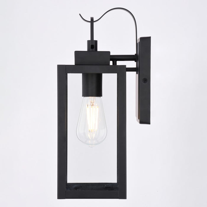 Vaxcel Clinton 13.75" H Outdoor Wall Light, Matte Black