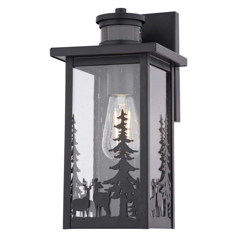 Vaxcel Acadia 12.25" H Outdoor Motion Sensor Wall Light Matte Black - T0810