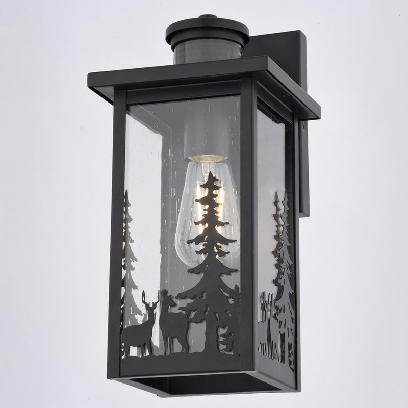 Vaxcel Acadia 12.25" H Outdoor Motion Sensor Wall Light Matte Black