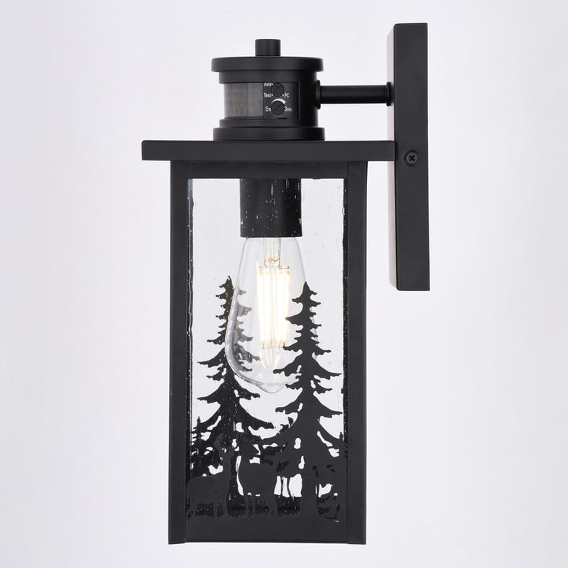 Vaxcel Acadia 12.25" H Outdoor Motion Sensor Wall Light Matte Black