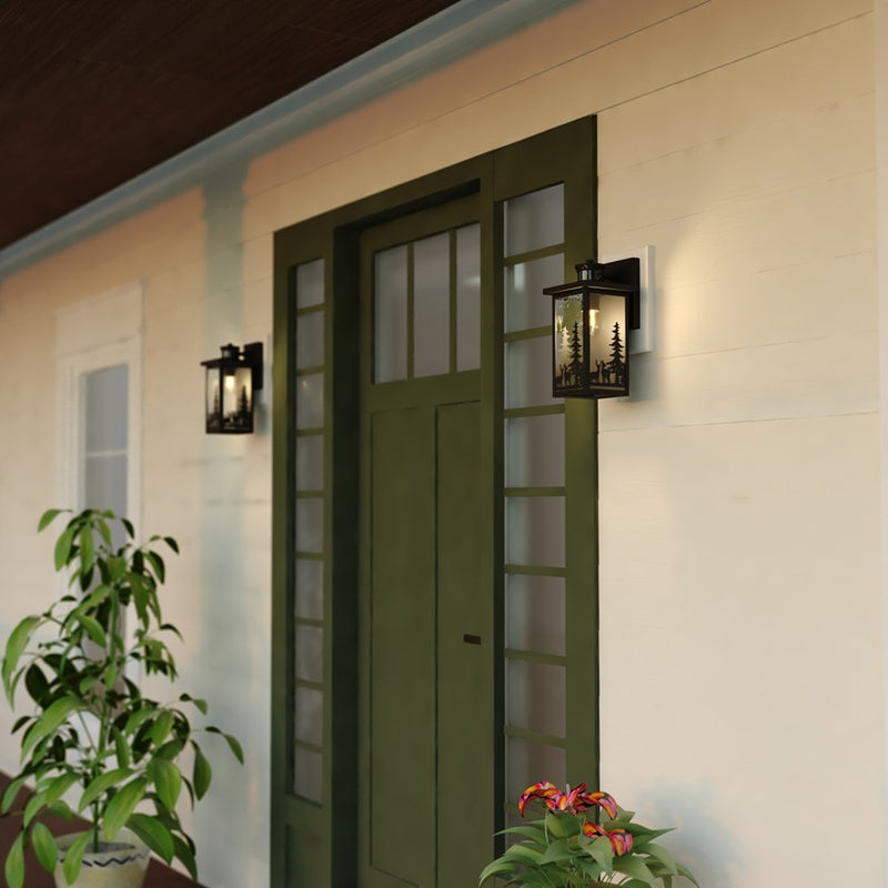 Vaxcel Acadia 12.25" H Outdoor Motion Sensor Wall Light Matte Black