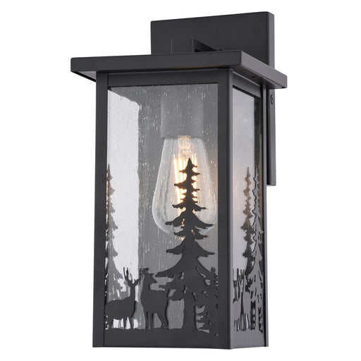 Vaxcel Acadia 12.25" H Outdoor Wall Light, Matte Black - T0811