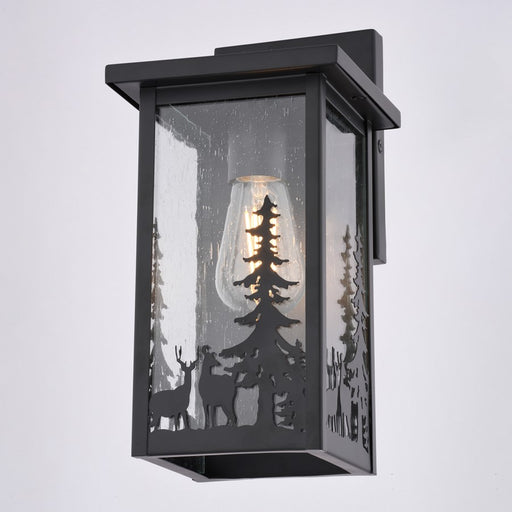 Vaxcel Acadia 12.25" H Outdoor Wall Light, Matte Black