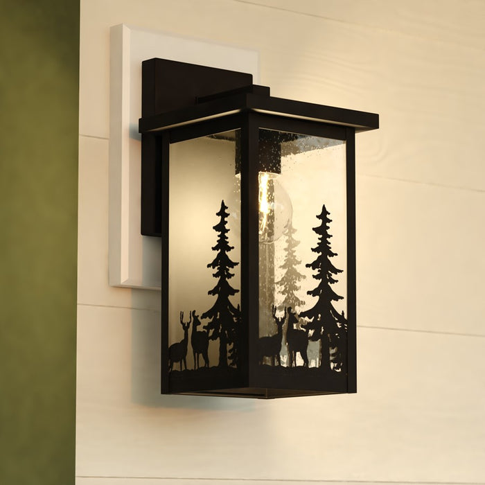 Vaxcel Acadia 12.25" H Outdoor Wall Light, Matte Black