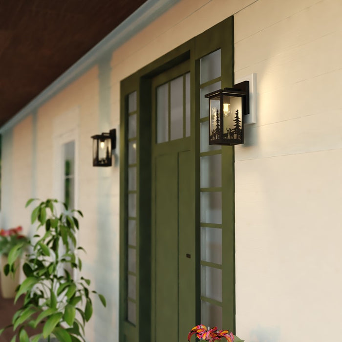 Vaxcel Acadia 12.25" H Outdoor Wall Light, Matte Black