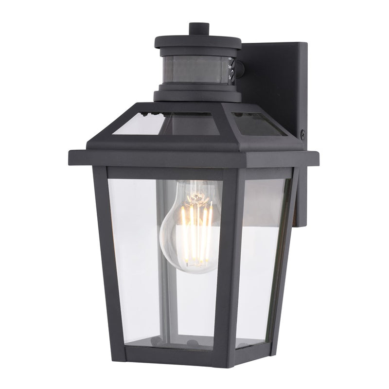 Vaxcel Hanover Park 10.5" H Outdoor Motion Sensor Wall, Textured Black - T0813