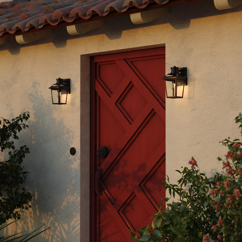 Vaxcel Hanover Park 10.5" H Outdoor Motion Sensor Wall, Textured Black
