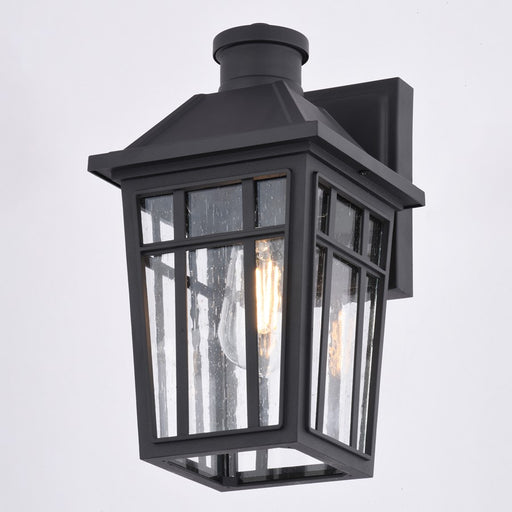 Vaxcel Garfield Park 12.25" H Outdoor Wall Light, Textured Black
