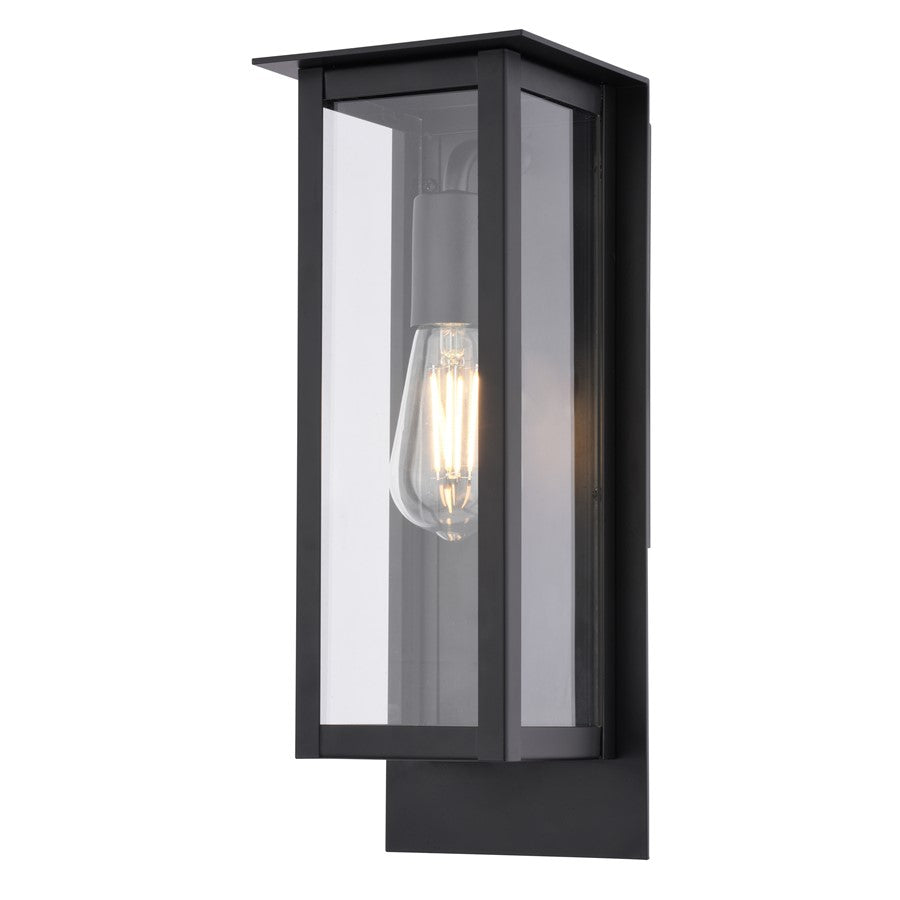 Vaxcel Burr Ridge 14" H Outdoor Wall Light, Matte Black - T0815