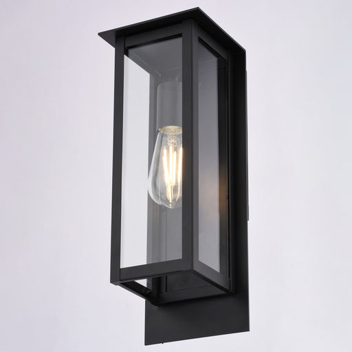 Vaxcel Burr Ridge 14" H Outdoor Wall Light, Matte Black
