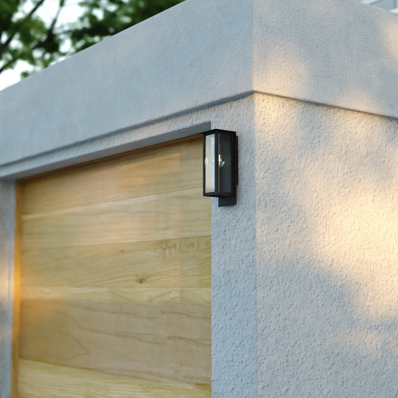 Vaxcel Burr Ridge 14" H Outdoor Wall Light, Matte Black