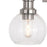 Vaxcel Avondale 1 Light Wall Light, Nickel/Dark Sycamore/Clear Seeded