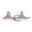 Vaxcel Akron 2 Light Vanity, Nickel/White