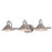 Vaxcel Akron 3 Light Vanity, Nickel/White