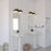 Vaxcel Belmont 2 Light Vanity, Matte Black/Satin Brass