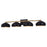 Vaxcel Belmont 4 Light Vanity, Matte Black/Satin Brass