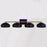 Vaxcel Belmont 4 Light Vanity, Matte Black/Satin Brass