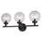Vaxcel Lander 3 Light Vanity, Matte Black - W0430
