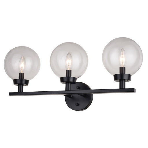 Vaxcel Lander 3 Light Vanity, Matte Black - W0430