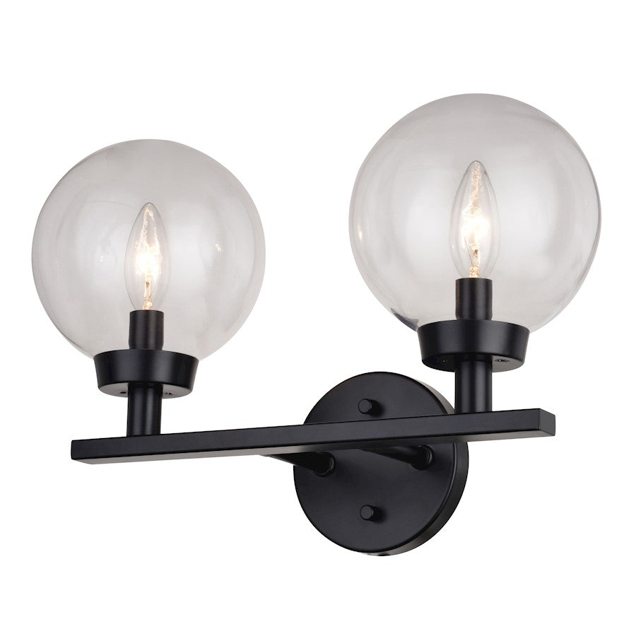 Vaxcel Lander 2 Light Vanity, Matte Black - W0431