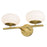 Vaxcel Sloane 2 Light Vanity, Satin Brass - W0433